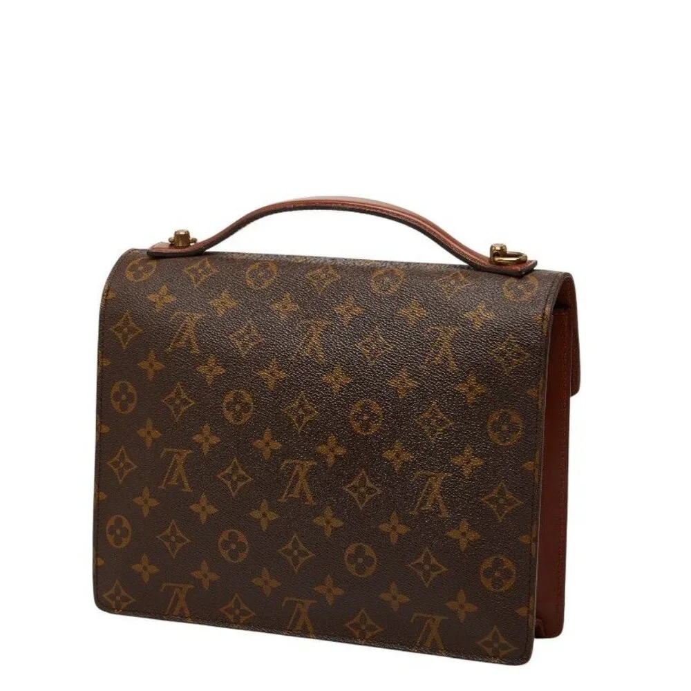Louis Vuitton Monogram Monceau 2-Way Shoulder Bag Brown - Picture 2 of 10